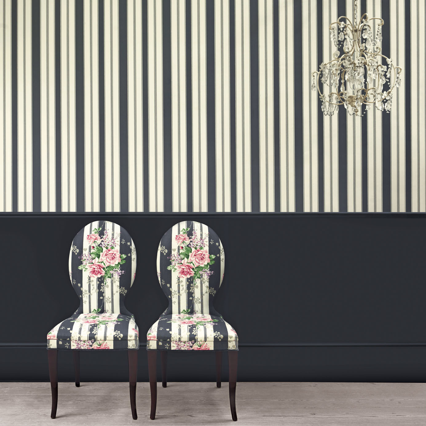 Cecile Stripe Pearl Wallpaper by SAN